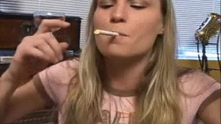 Blonde Smokes While Sucking Cock POV