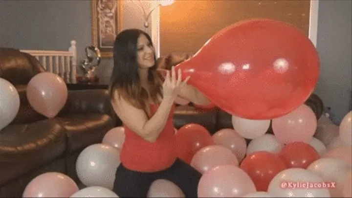 Red Birthday B2P - Balloon Blow2pop Fetish - Kylie Jacobs
