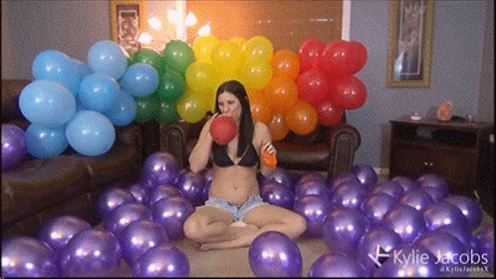 Kylies First Double Blow2Pop - Balloon Fetish - Kylie Jacobs