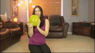 Yellow and Orange B2Ps - Balloon Blow2pop Fetish - Kylie Jacobs WMV