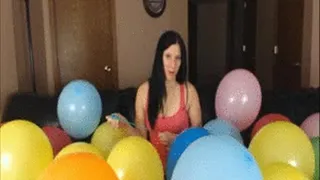 B2P Room Full of Balloons! - Balloon Blow2pop Fetish - Kylie Jacobs ( High Definition)