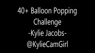 40+ Balloon Popping Challenge - Balloon Fetish - Kylie Jacobs - Part 1