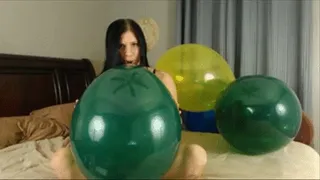 Green B2P In The Bedroom - Balloon Blow2pop Fetish - Kylie Jacobs