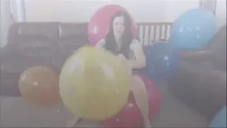 Playing and Bouncing on Balloons Fetish - Kylie Jacobs