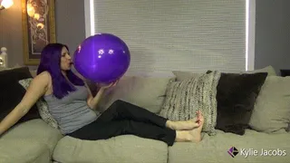 B2P Purple 17 Inch Balloon - Balloon Blow2pop Fetish - Kylie Jacobs