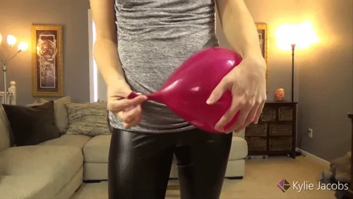 Balloon Blow2pop JOI in Tight Leather Pants