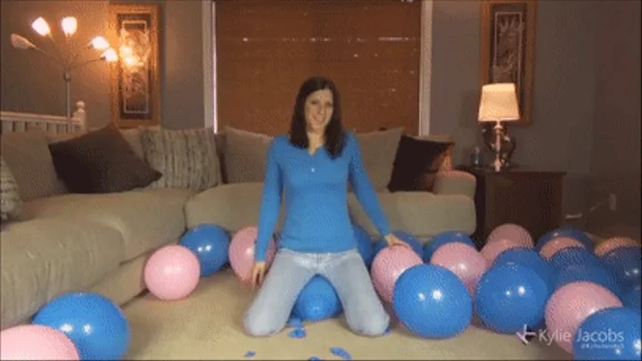 Popping Blue and Pink Balloons