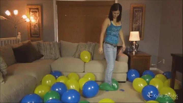 Kylie Pops Balloons With Feet and Nails