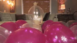 Pink and Clear Balloons - Balloon Fetish - Kylie Jacobs