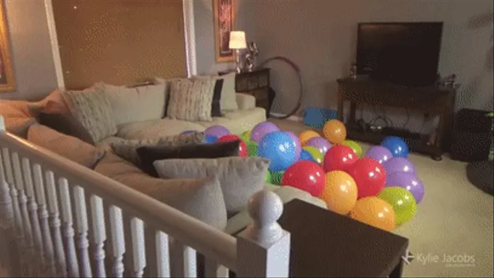 Pop Balloons Before Friends Arrive - Balloon Fetish - Kylie Jacobs