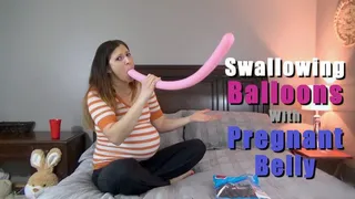 Swallowing Balloons With a Pregnant Belly - REMASTERED - Kylie Jacobs