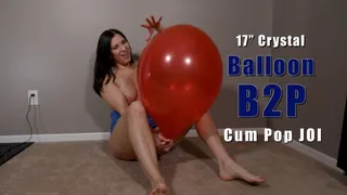 Red Crystal 17 Inch Balloon Blow2Pop Cum Pop JOI - Kylie Jacobs