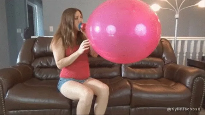 Kylies 24 Inch Hot Pink B2P - Balloon Blow2pop Fetish - Kylie Jacobs