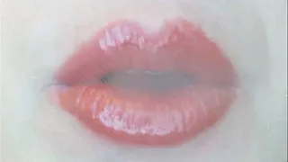 Pink Glossy Lipstick Smoking