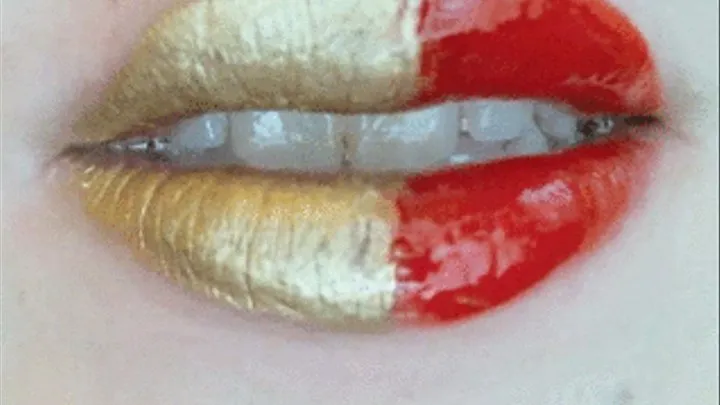 Red and Gold Lipstick