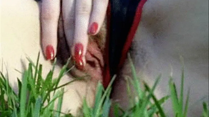 Finger Banging Outside in the Grass