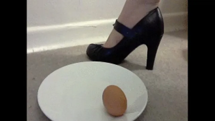 High heel egg crushing