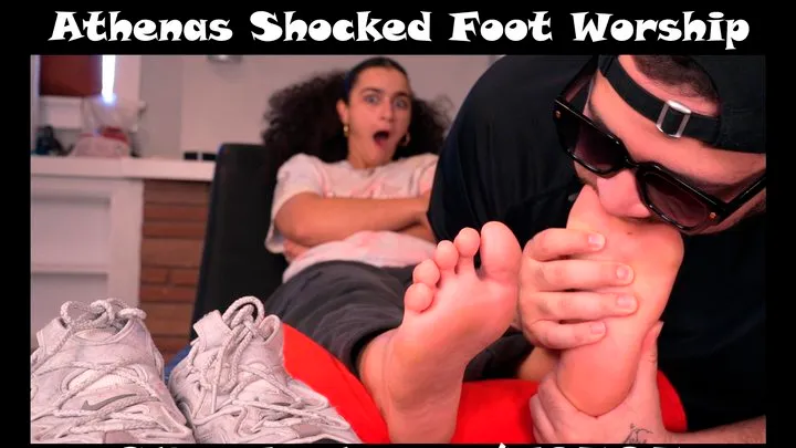 Athenas Shocked Foot Worship!