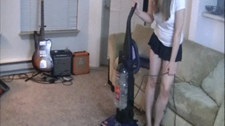 Vacuuming In A Mini Skirt