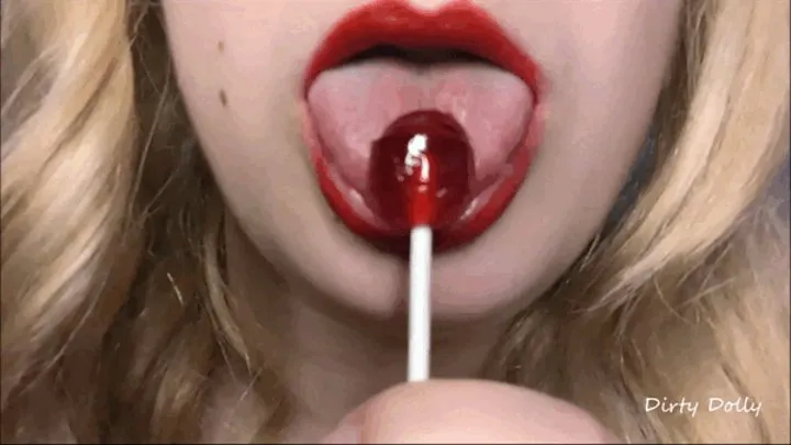 Red Lips Lollipop Suck