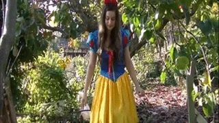 Snow White Foot Play In The Forest