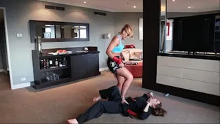 Kickboxer Sasha Defeats Karate Woman Ruby