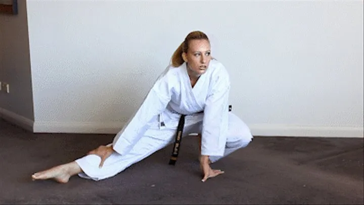 Black Belt Tamar Does her Kicks