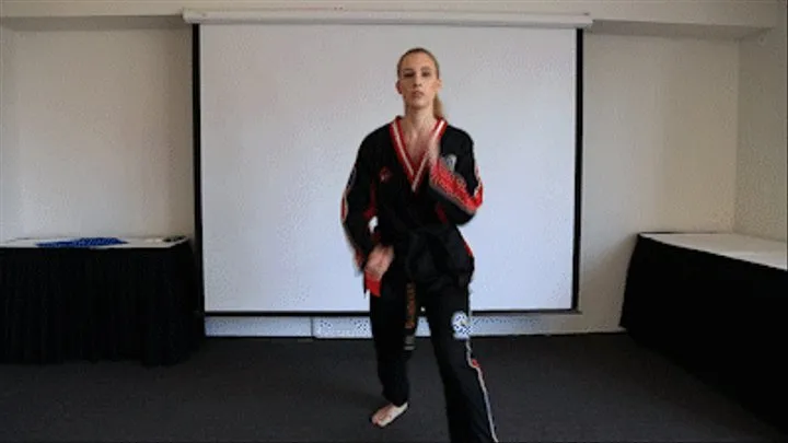 Black Belt Tamar Demonstrates Her Kicks