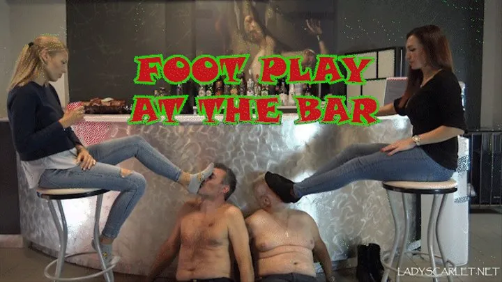 LADY SCARLET - FOOT PLAY AT THE BAR