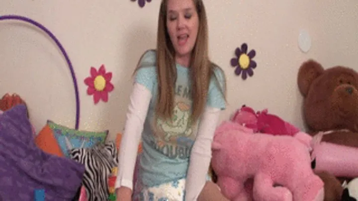 Diapered Hottie, Star Farts & Messes Her Diaper & Does Sexy Poses In It For You POV