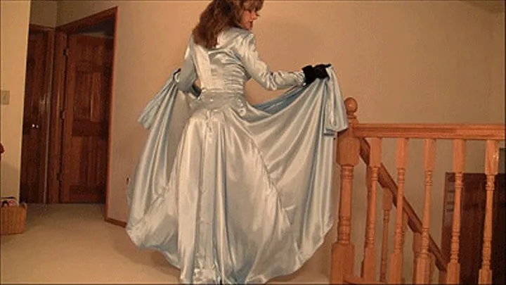 Baby Blue Satin Robe