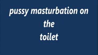 pussy masturbation on the toilet