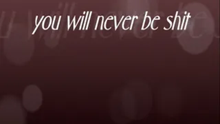 you will never be