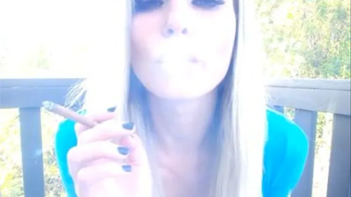 Kerri King Smoking Outdoors Part 1