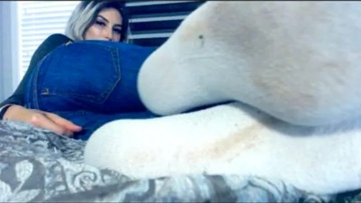 Kerri King Rewards Step-Daddy for Her Shopping Trip with a Dirty Sock Footjob & Cum Countdown