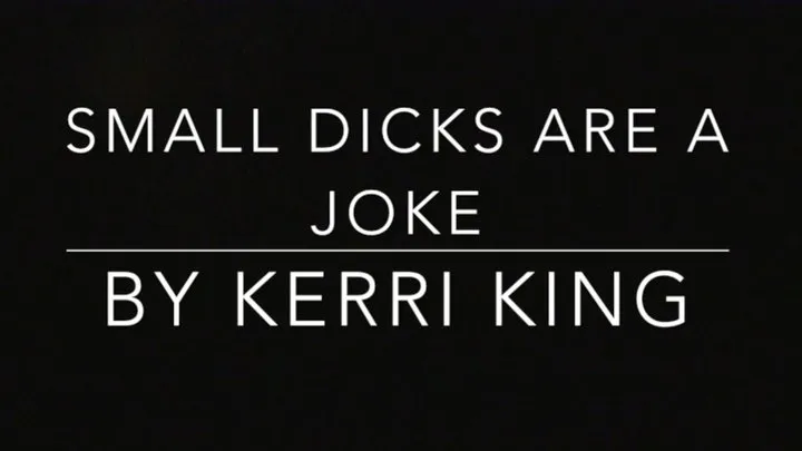 Small Dicks Are A Joke(Audio Only) by Kerri King