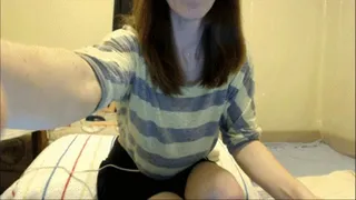 Anal Orgasm in a skirt!