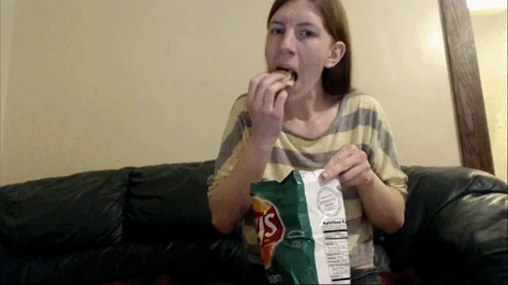 Eating chips so fast my Nose runs!