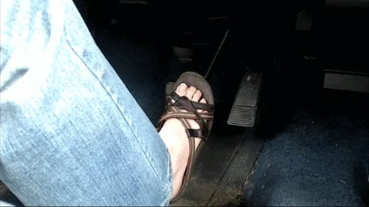 Driving in Sandals and Jeans No polish!
