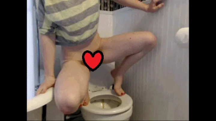 Squat over the toilet 2!