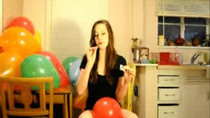 Balloon Popping While Smoking And Teasing