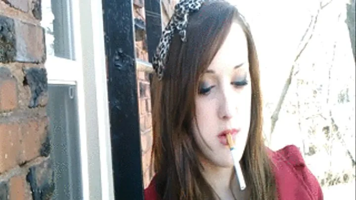 Outside Pantyhose Smoking And Flashing