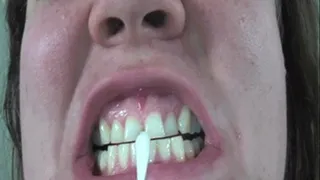 Cleaning My Teeth With A Cotton Swab