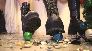 Destroying Ornamental Balls in Boots