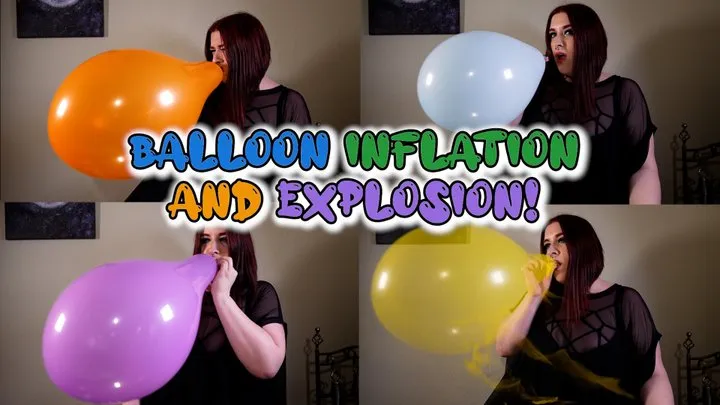 Balloon Inflation and Explosion! - Looner Blow to Pop B2P Blowing Up 8 Balloons Until They Burst!