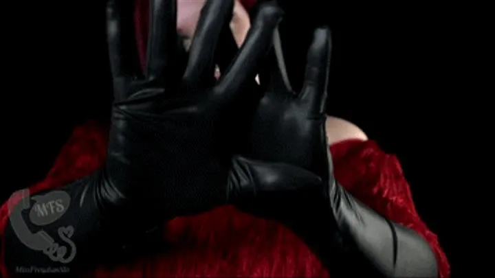 Shiny Gloves and Dress Tease