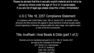 Anal Beads & Dildo - Part 1 of 2, AvaRaeh - Recession Girlz