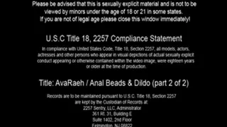 Anal Beads & Dildo - Part 2 of 2, AvaRaeh - Recession Girlz