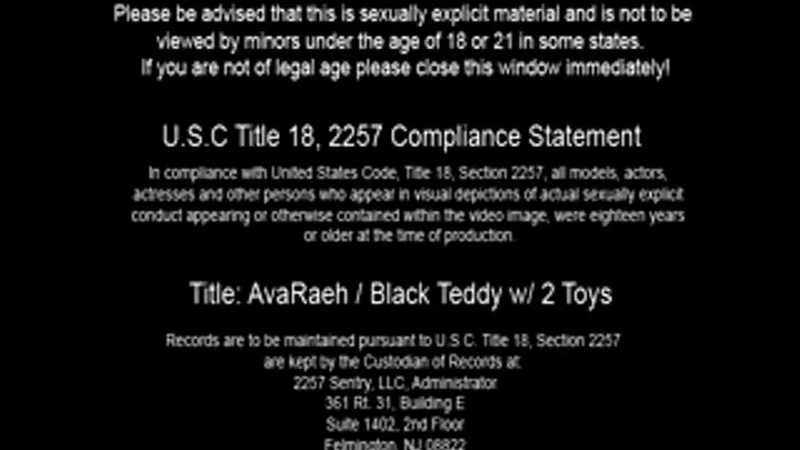 Black Teddy w/2 Toys - Full, AvaRaeh - Recession Girlz