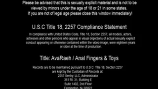 Anal Fingers & Toys - Full, AvaRaeh - Recession Girlz